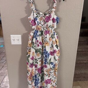 SO Pink and Purple Maxi Sundress Spaghetti Strap
